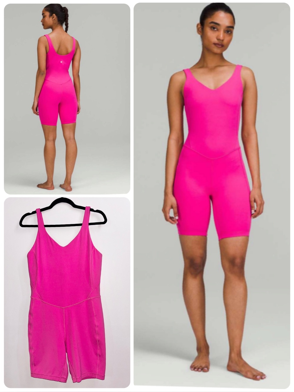 Lululemon Align Onesie 8" Bodysuit in Sonic Pink Romper Size 12